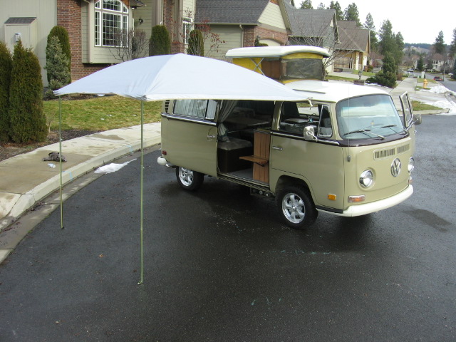 volkswagen van with pop top