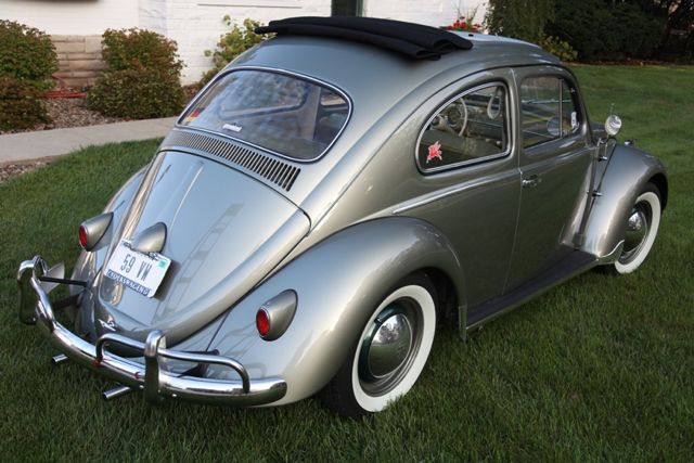 Oldbug 1959 Restored VW Beetle Ragtop Sedan For Sale @ Oldbug.com